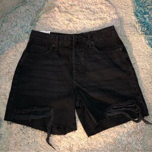Forever 21 Premium Black Denim Shorts